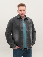 Куртка-рубашка мужская джинсовая серая 80869