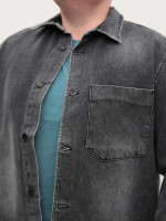 Куртка-рубашка мужская джинсовая серая 80869