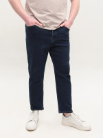 Джинсы мужские бойфренды темно-синие со стрейчем 80880