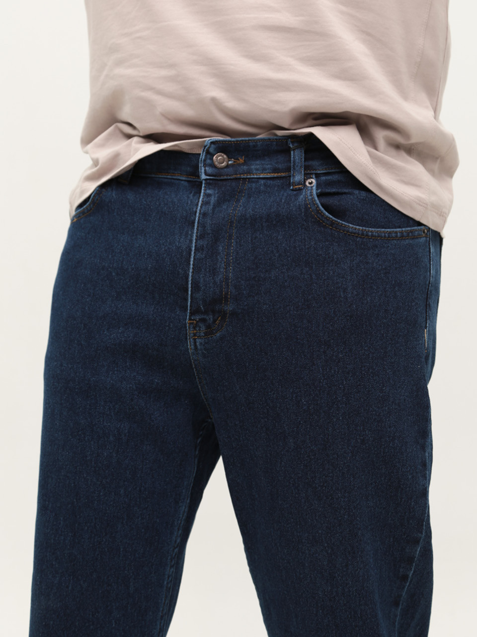 Джинсы мужские бойфренды темно-синие со стрейчем 80880