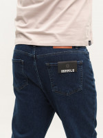 Джинсы мужские бойфренды темно-синие со стрейчем 80880