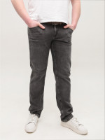 Джинсы мужские серые слим со стрейчем 4559