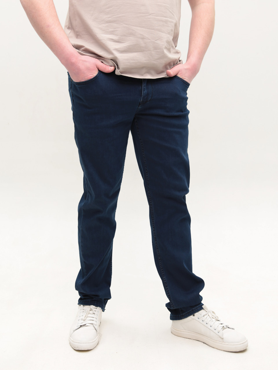 Джинси чоловічі прямі темно-сині зі стрейчем 22205 7652 100