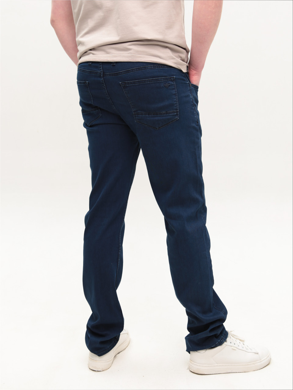 Джинси чоловічі прямі темно-сині зі стрейчем 22205 7652 100