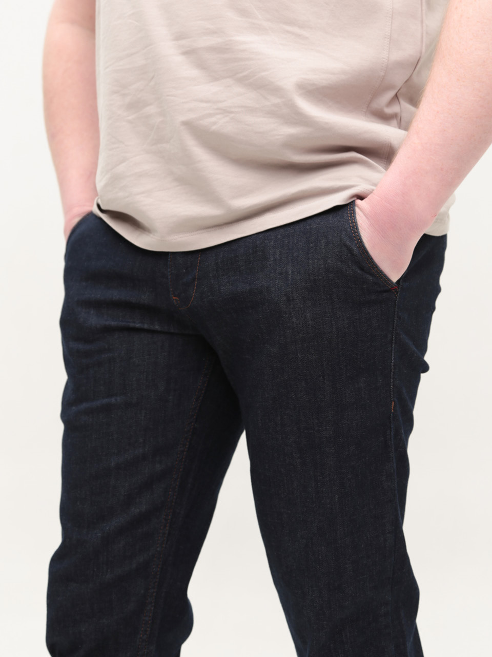 Джинси чоловічі прямі темно-сині класичні зі стрейчем 21712 6411 080