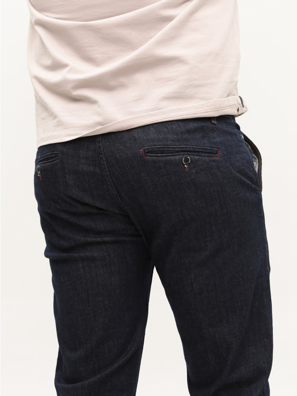 Джинси чоловічі прямі темно-сині класичні зі стрейчем 21712 6411 080