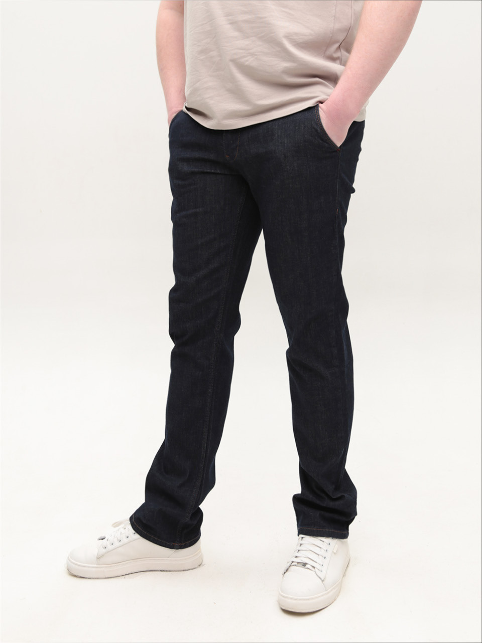 Джинси чоловічі прямі темно-сині класичні зі стрейчем 21712 6411 080
