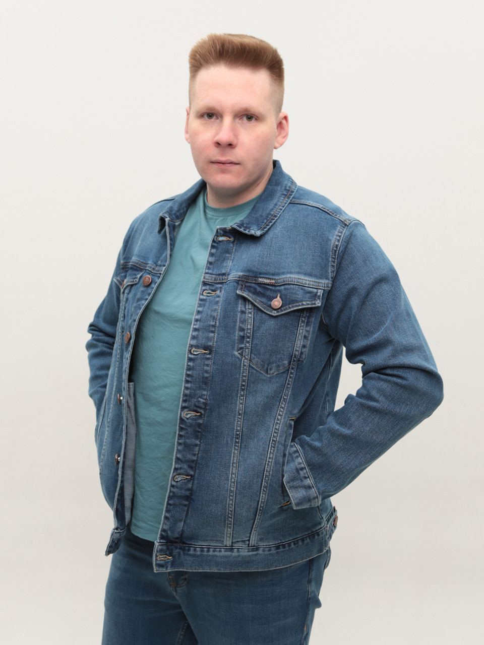 Куртка джинсова чоловіча синя 19092-B-7477 474