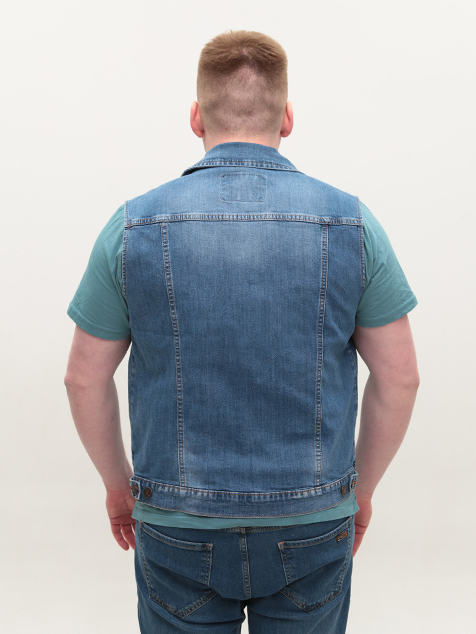Жилетка джинсова чоловіча синя 19096-6303 403