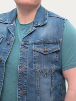 Жилетка джинсова чоловіча синя 19096-6303 403