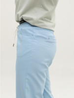Брюки женские голубые тонкие на резинке 1629-1