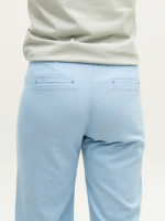 Брюки женские голубые тонкие на резинке 1629-1