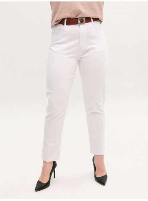 Брюки женские белые слим...