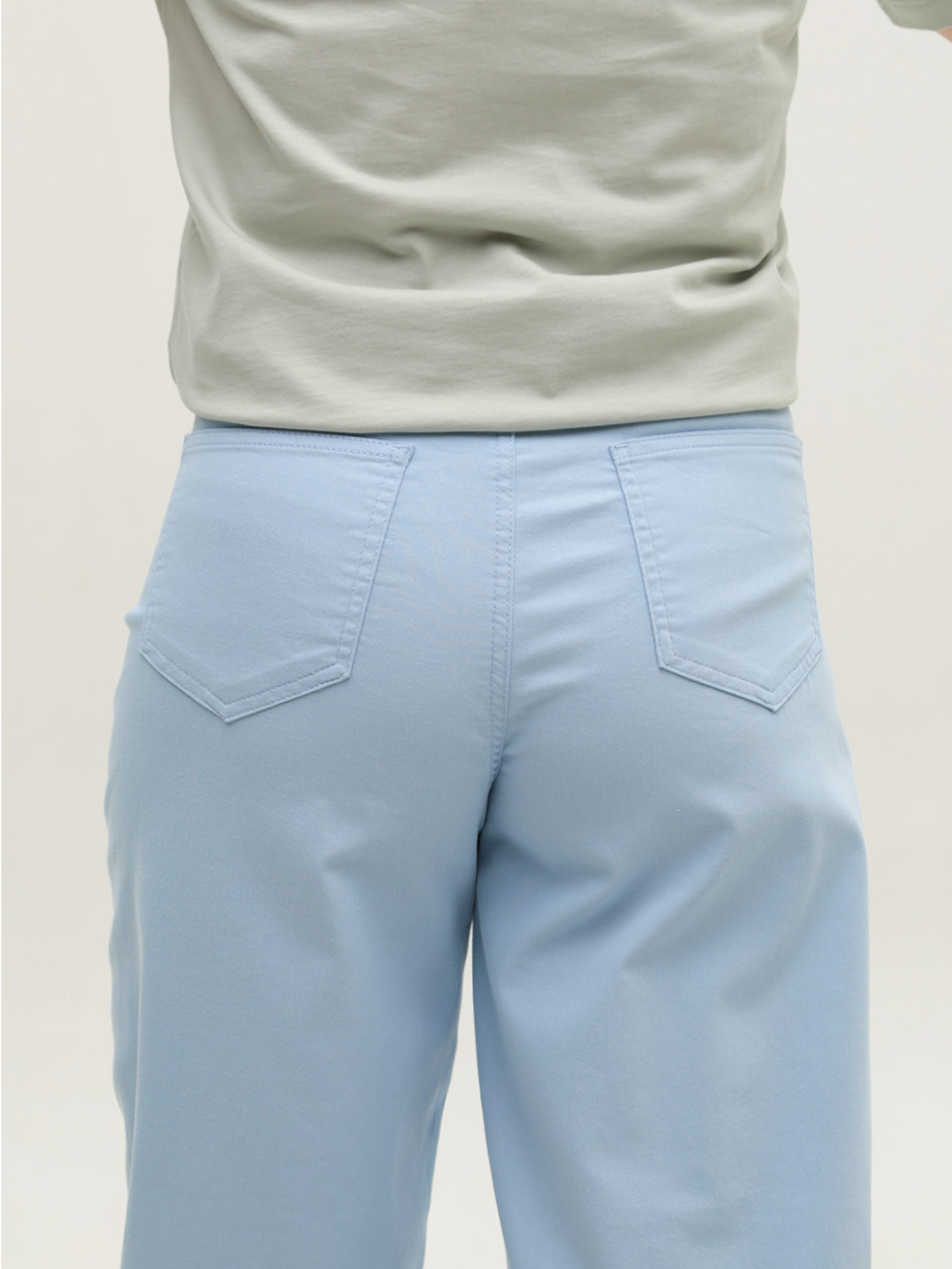 Брюки женские голубые бананы тонкие  10757-1
