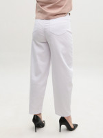 Брюки женские белые бананы тонкие большие размеры 20757-B-2