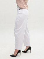 Брюки женские белые бананы тонкие большие размеры 20757-B-2