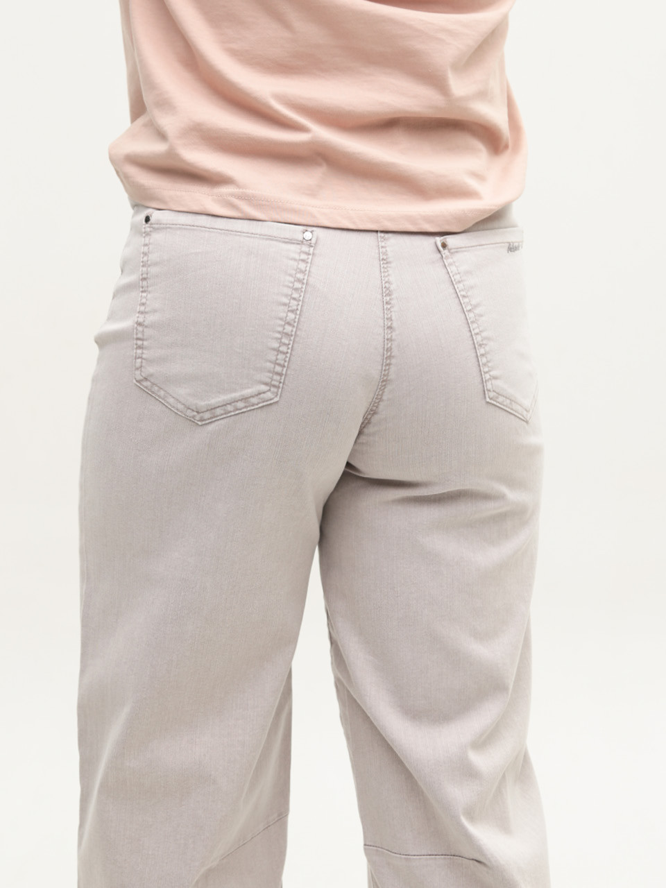 Джинсы женские бежевые прямые тонкие большие размеры 8036-B-1