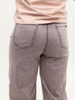 Джинсы женские коричневые прямые тонкие 8035-5