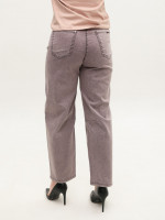 Джинсы женские коричневые прямые тонкие большие размеры 8036-B-5