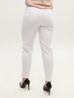 Брюки женские белые слим МОМ с резинкой на поясе 1791-B-2