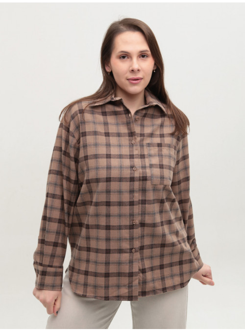 Рубашка женская коричневая...