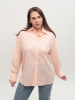 Рубашка женская персиковая тонкая 155-2