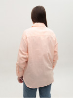 Рубашка женская персиковая тонкая 155-2