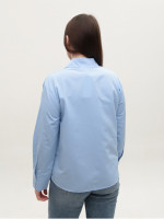 Рубашка женская голубая классическая прямая 150-3