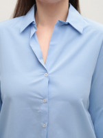 Рубашка женская голубая классическая прямая 150-3