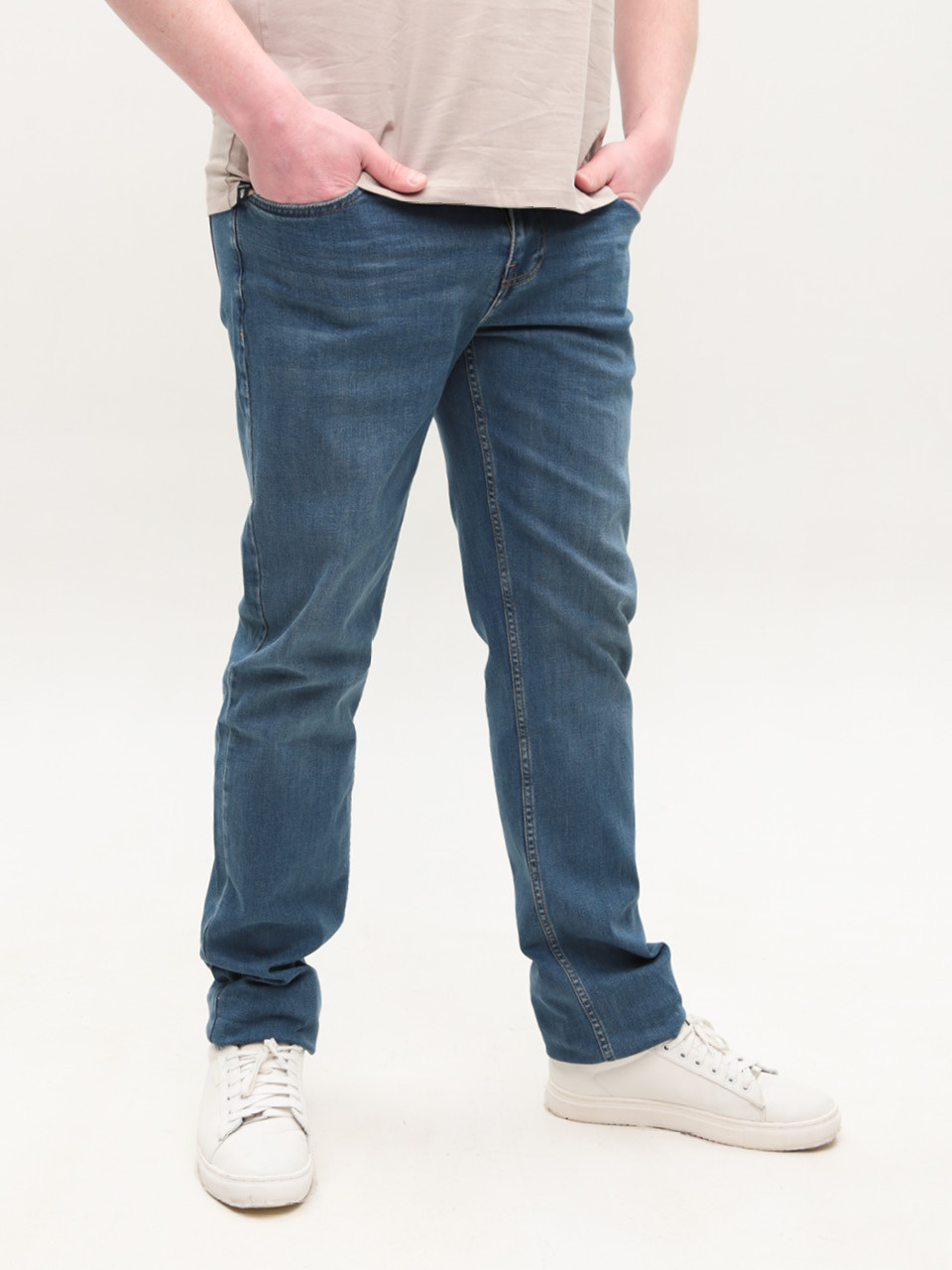 Джинсы мужские синие прямые со стрейчем 36 длинна 24228 6590 183
