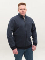 Кофта чоловіча темно-синя на блискавці 500-B-2