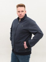 Кофта чоловіча темно-синя на блискавці 500-B-2
