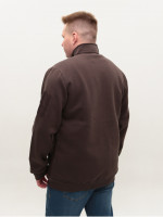 Кофта чоловіча коричнева на блискавці на флісі 106-B-3