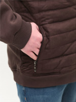 Кофта чоловіча коричнева на блискавці на флісі 106-B-3