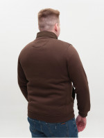 Кофта мужская коричневая на молнии на флисе 401-3