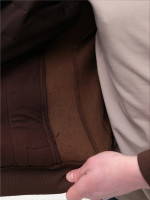 Кофта мужская коричневая на молнии на флисе 401-3