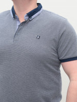 Поло чоловіче синє короткий тонкий рукав 9217-1