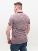 Поло мужское красное короткий рукав с принтом 9437-9