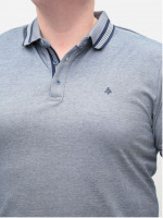 Поло чоловіче синє короткий тонкий рукав 9607-2