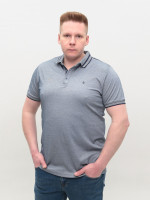 Поло чоловіче синє короткий тонкий рукав 9607-2