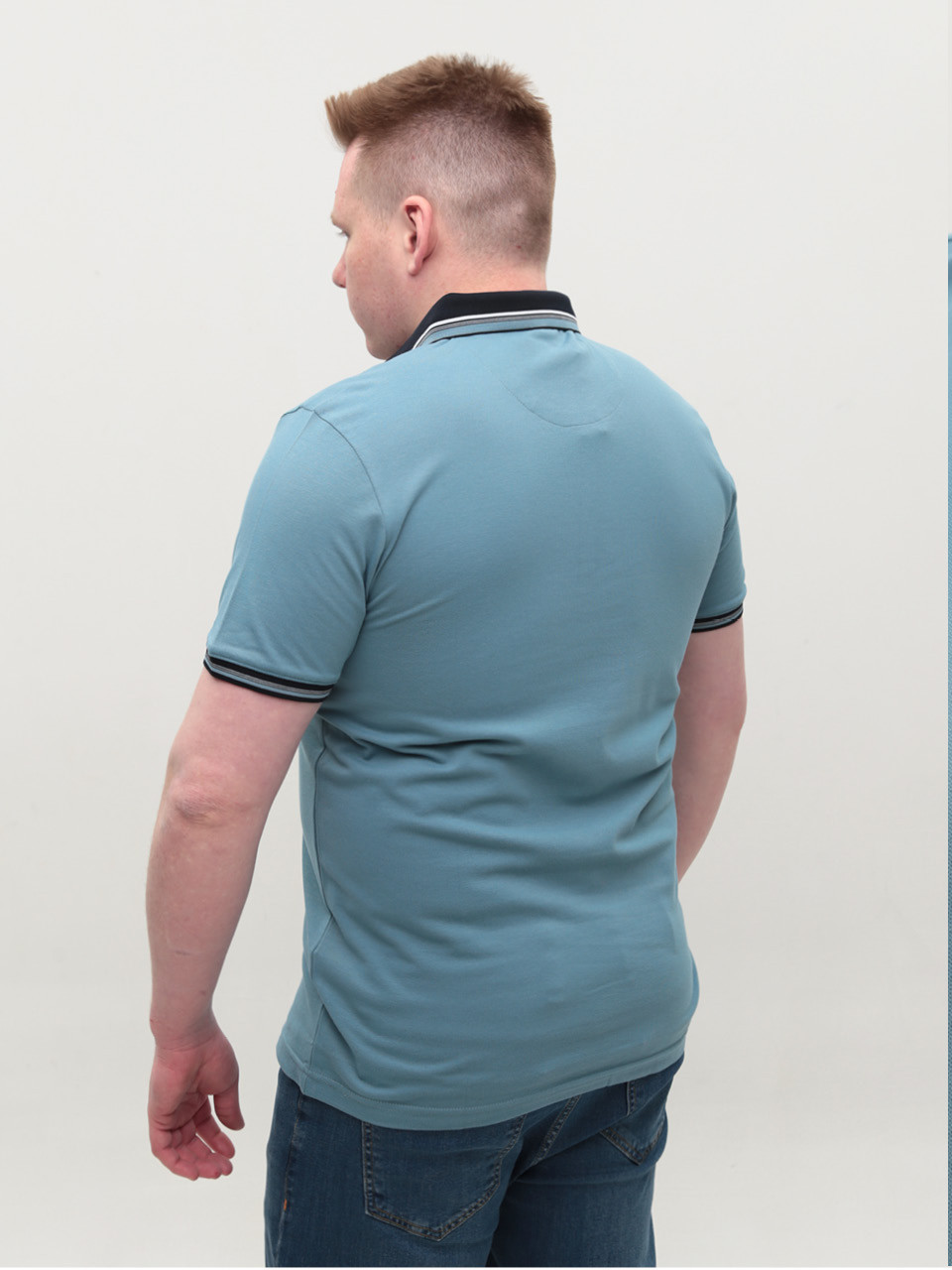 Поло чоловіче світло-синьо короткий рукав 9612-0