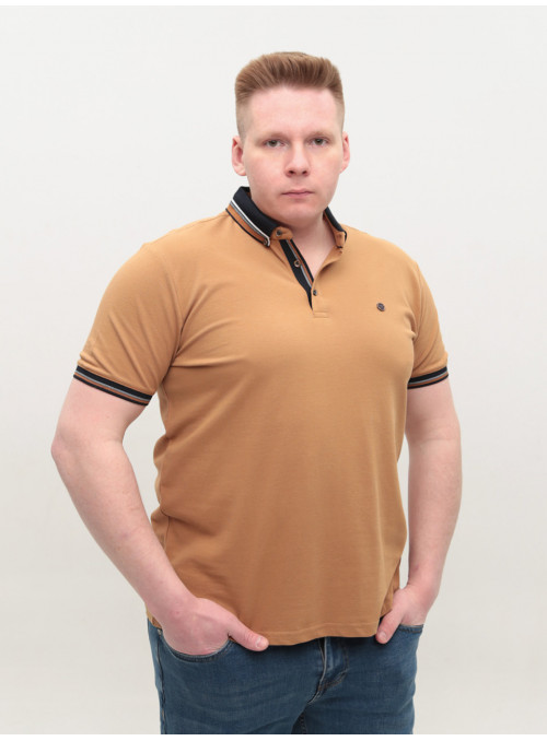 Поло мужское темно-бежевое...