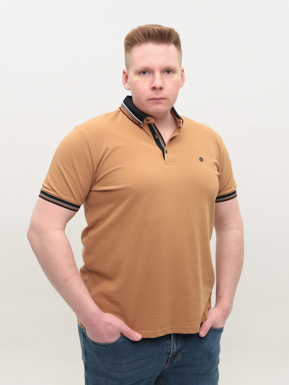 поло MCS 9612-7 т-беж  m-3xl Ч