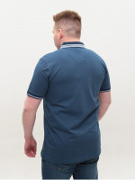 Поло чоловіче синє короткий рукав великі розміри 9612-B-1