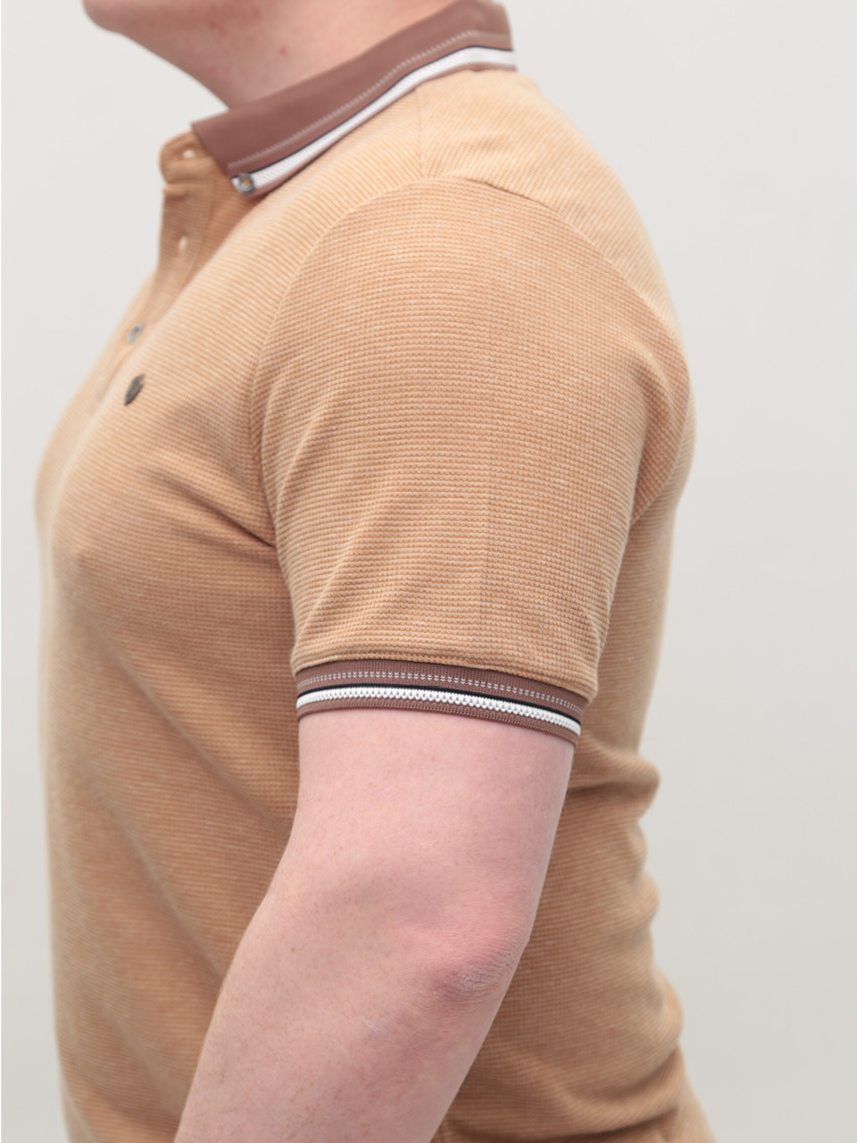 Поло чоловіче бежеве короткий рукав 9624-7