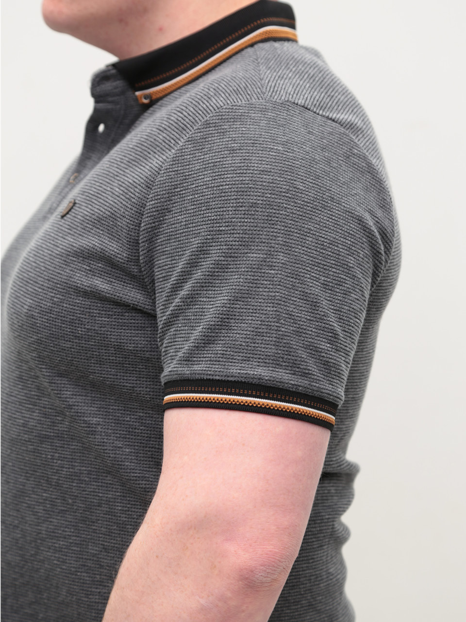Поло чоловіче сіре короткий рукав 9624-8