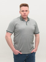 Поло мужское зеленое тонкое короткий рукав 9801-5