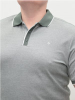 Поло мужское зеленое тонкое короткий рукав 9801-5