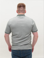 Поло мужское зеленое тонкое короткий рукав 9801-5