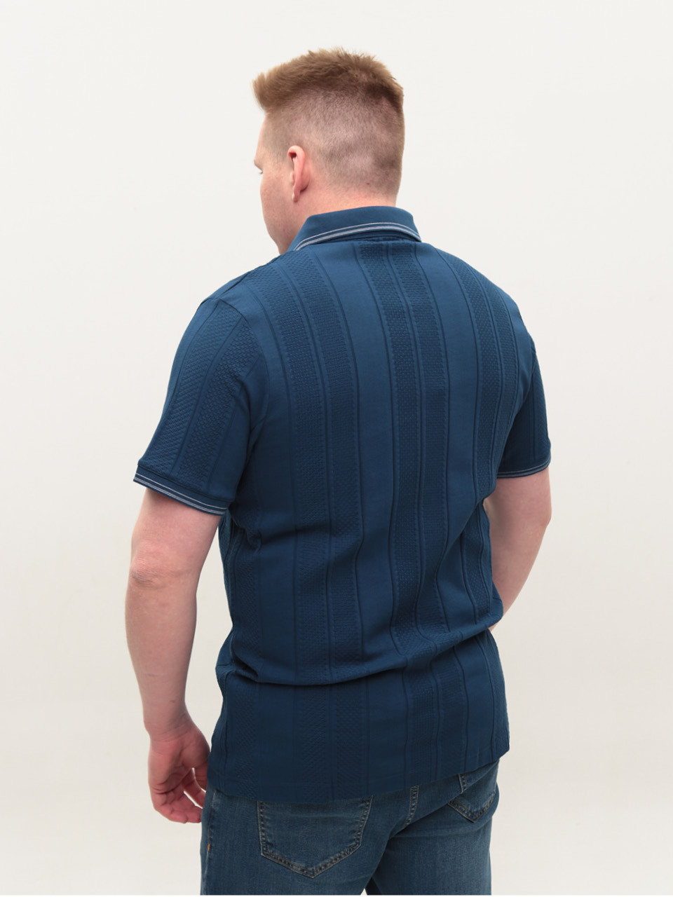 Поло чоловіче синє короткий рукав 9811-1